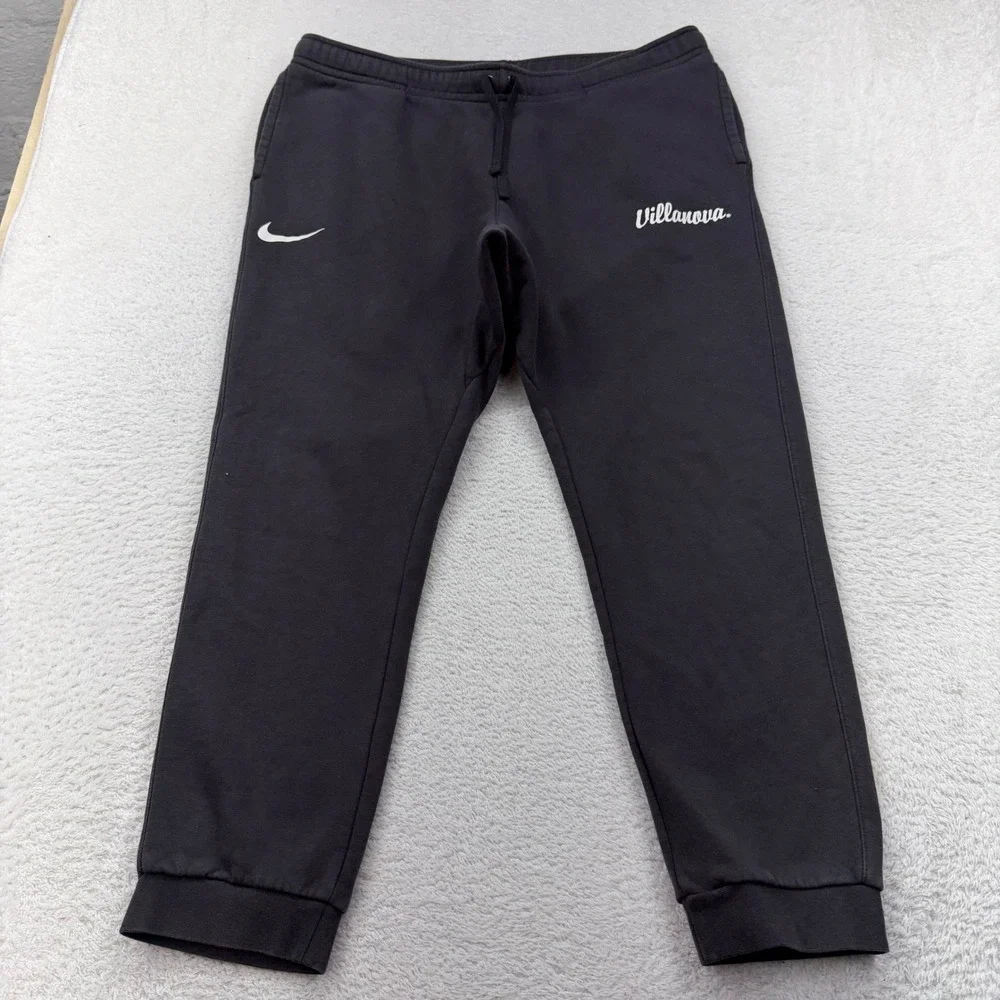Nike Villanova Wildcats‎ Mens XXL Jogger Sweatpants Charcoal Grey Fleece NCAA